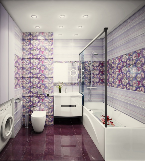 Дизайн проект трехкомнатной квартиры ванная