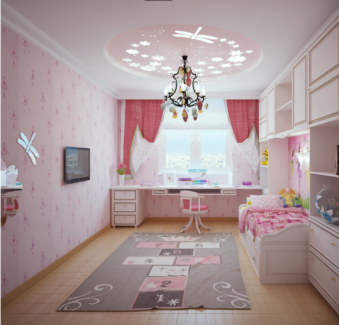 Дизайн детской комнаты для девочек